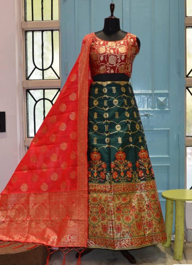 HOTAM HIT Designer Fancy Festive Wear Heavy Silk Printed Lehenga Choli Collection